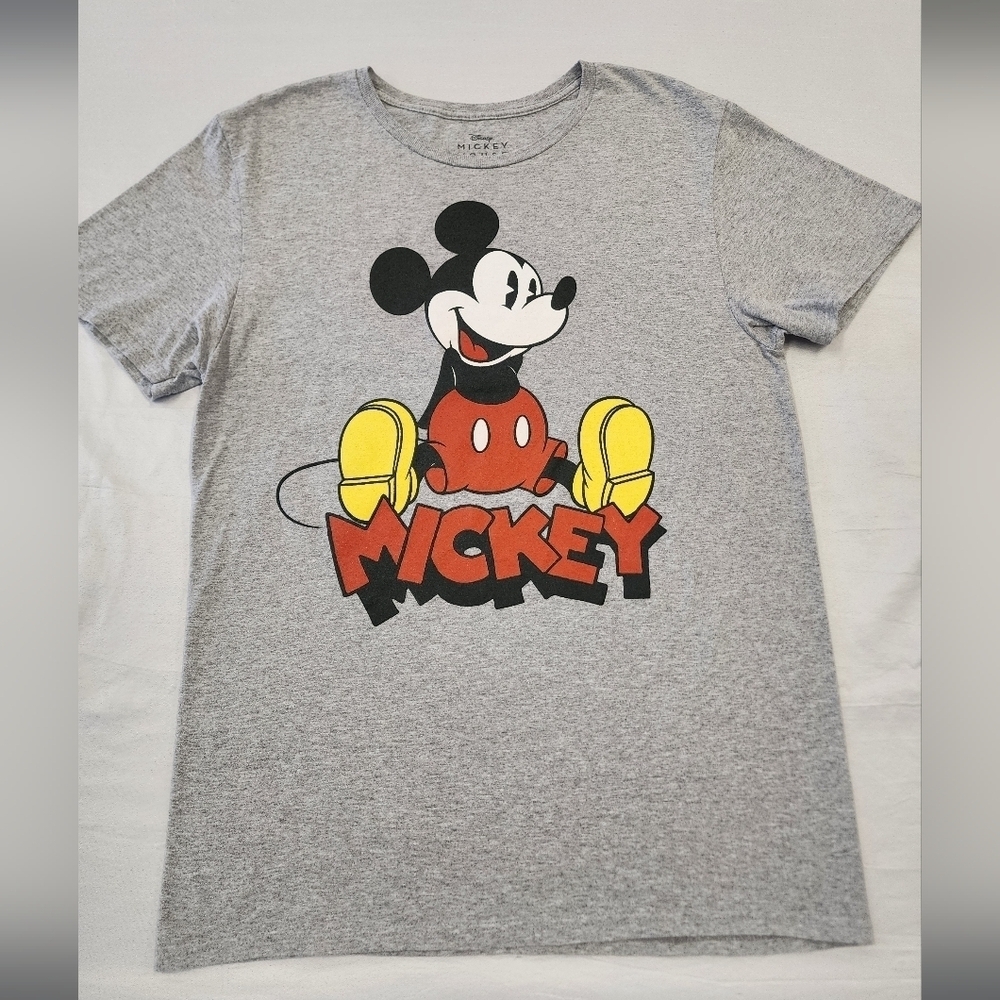 Disney Mickey Mouse Men's Gray Classic Mouse Graphic T-Shirt Short Sleeve, sz MD - Picture 9 of 9